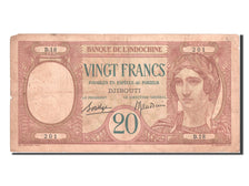 French Somaliland, 20 Francs, KM #7a, EF(40-45), D18