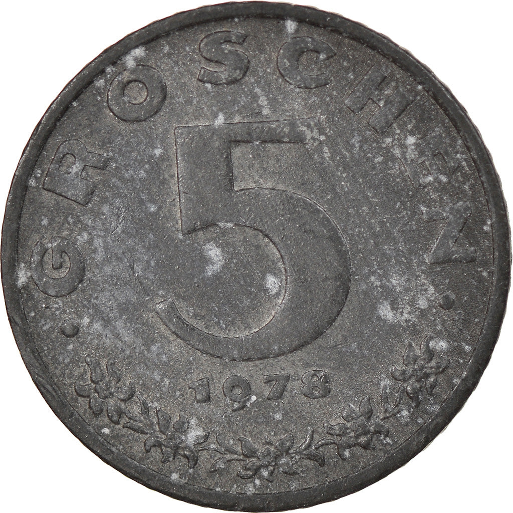 Coin, Austria, 5 Groschen, 1978, EF(40-45), Zinc, KM:2875