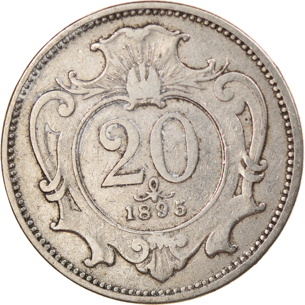 Coin, Austria, Franz Joseph I, 20 Heller, 1895, EF(40-45), Nickel, KM:2803