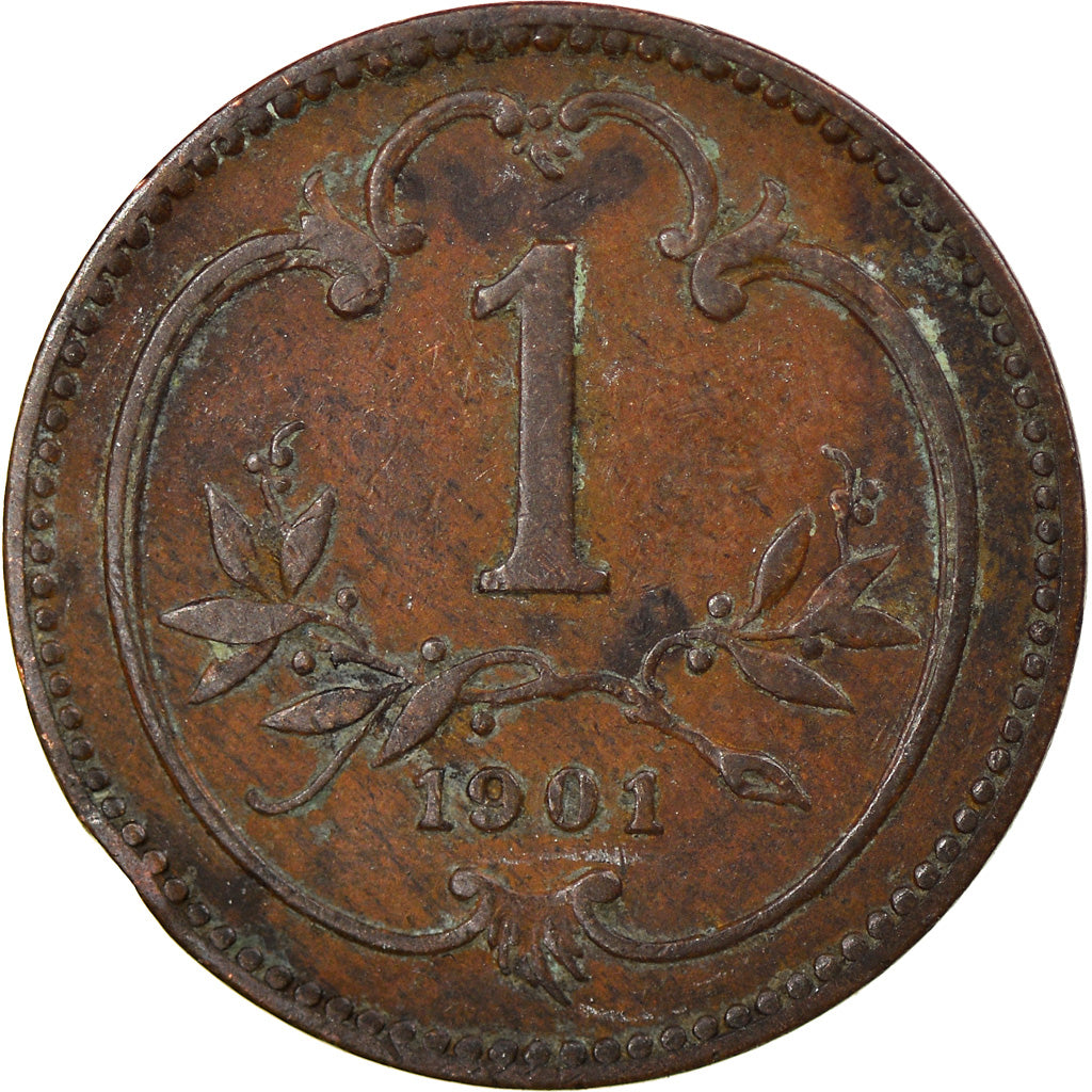 Münze, Österreich, Franz Joseph I, Heller, 1901, SS, Bronze, KM:2800