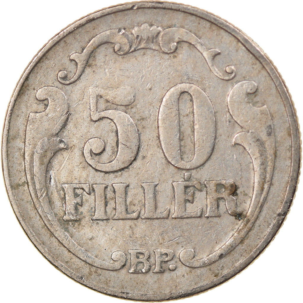 Moneta, Ungheria, 50 Fillér, 1926, Budapest, BB, Rame-nichel, KM:509
