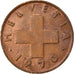 Moneda, Suiza, 2 Rappen, 1970, Bern, MBC, Bronce, KM:47