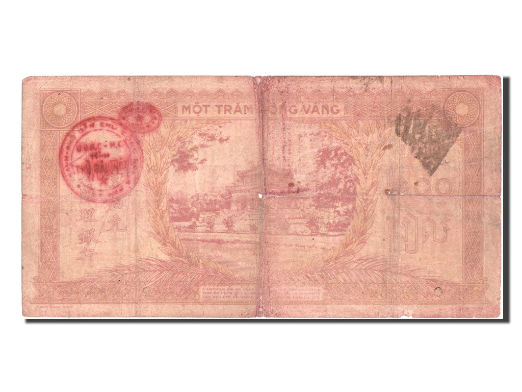 Indochine, 100 Piastres type 1942-45, lettre F