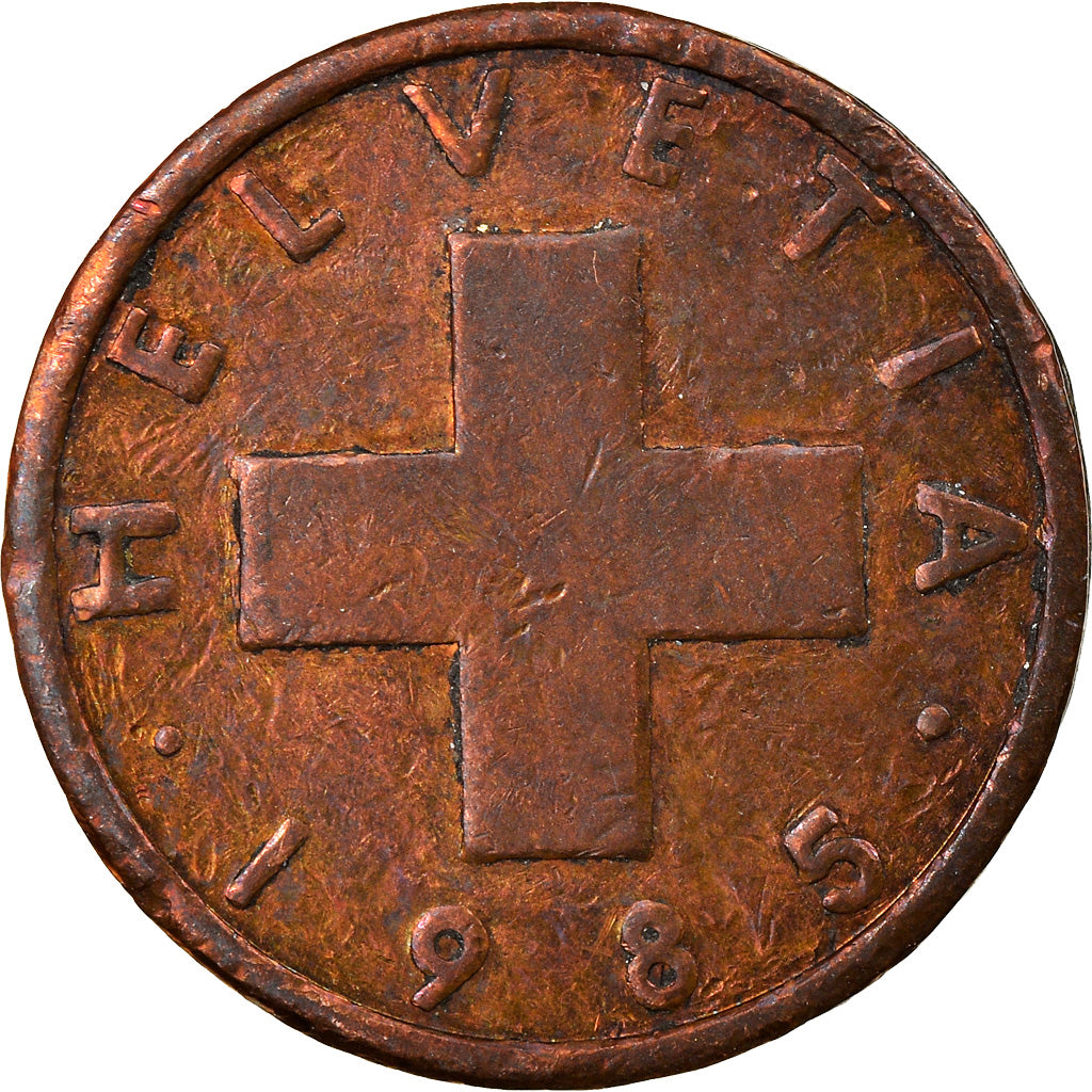 Coin, Switzerland, Rappen, 1985, Bern, EF(40-45), Bronze, KM:46