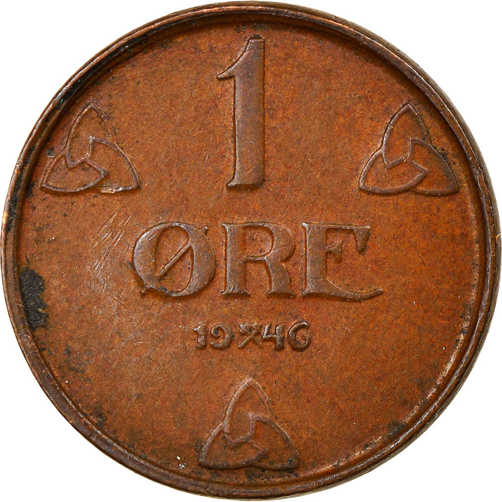 Coin, Norway, Haakon VII, Ore, 1946, EF(40-45), Bronze, KM:367