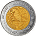 Moneda, México, 2 Nuevo Pesos, 1993, Mexico City, MBC, Bimetálico, KM:551