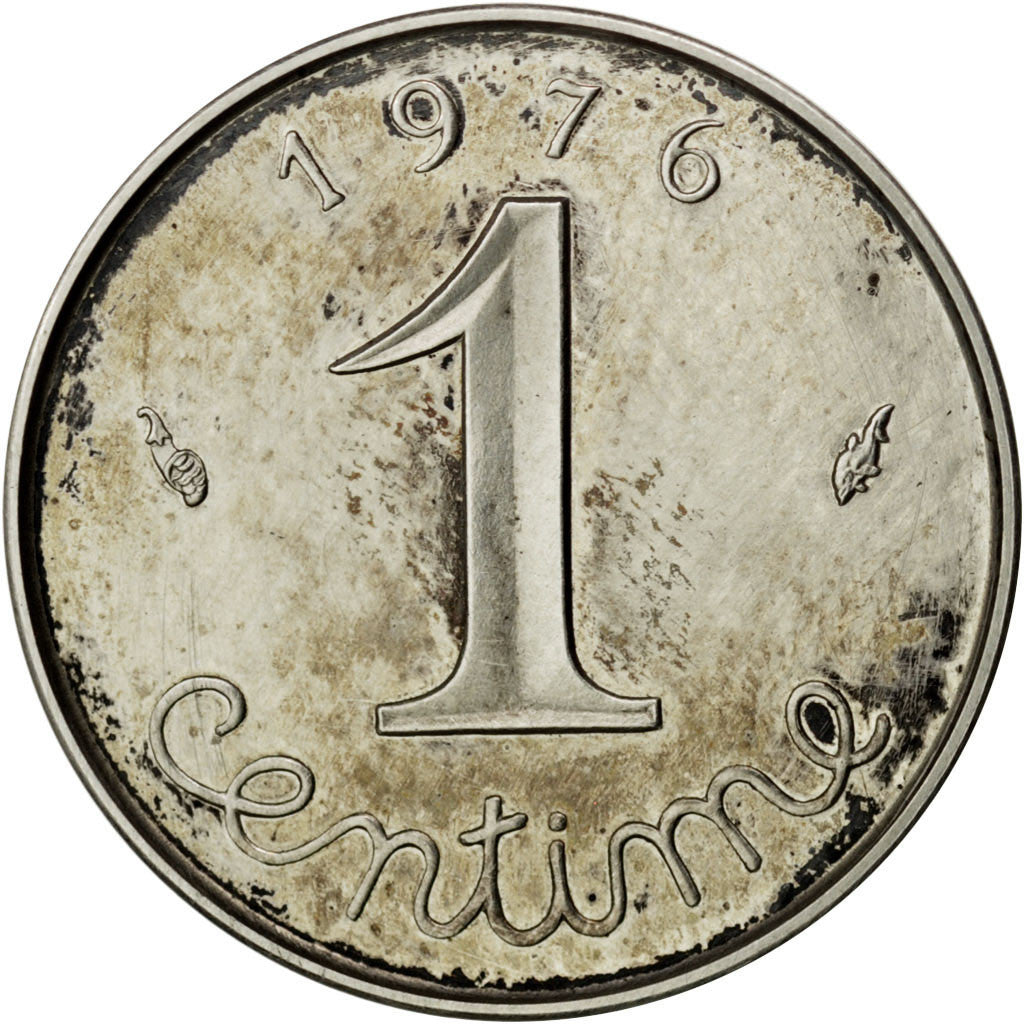 Coin, France, Centime, 1976, AU(55-58), Silver, KM:P540, Gadoury:4.P2