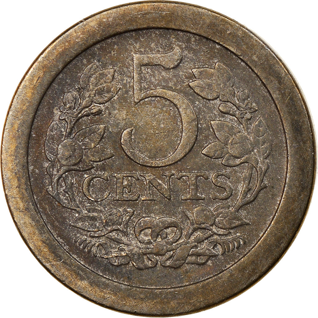 Monnaie, Pays-Bas, Wilhelmina I, 5 Cents, 1907, TTB, Copper-nickel, KM:137