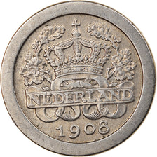 Münze, Niederlande, Wilhelmina I, 5 Cents, 1908, SS, Copper-nickel, KM:137