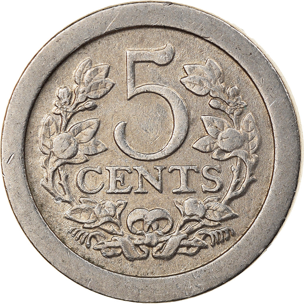 Münze, Niederlande, Wilhelmina I, 5 Cents, 1908, SS, Copper-nickel, KM:137