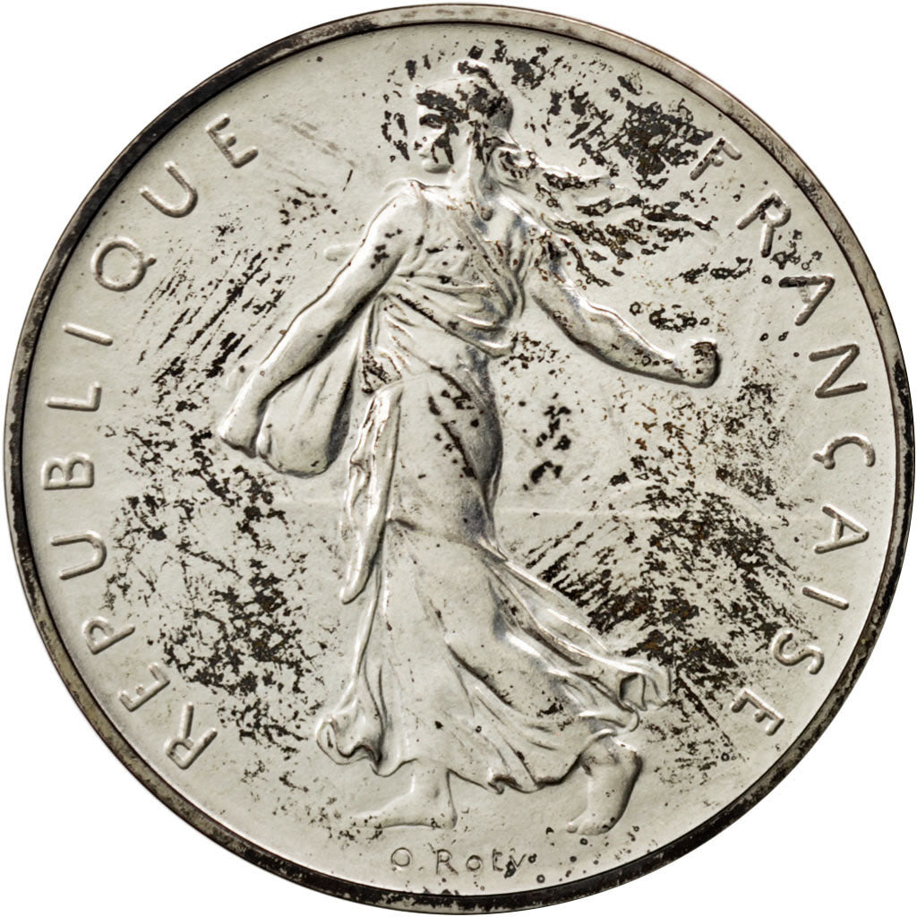 FRANCE, Franc, 1976, KM #P555, AU(55-58), Silver, Gadoury #104.P2, 13.70