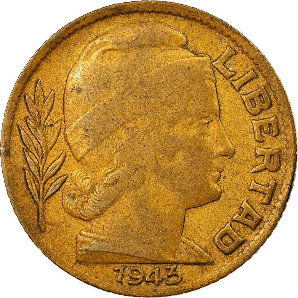 Moeda, Argentina, 20 Centavos, 1943, EF(40-45), Alumínio-Bronze, KM:42