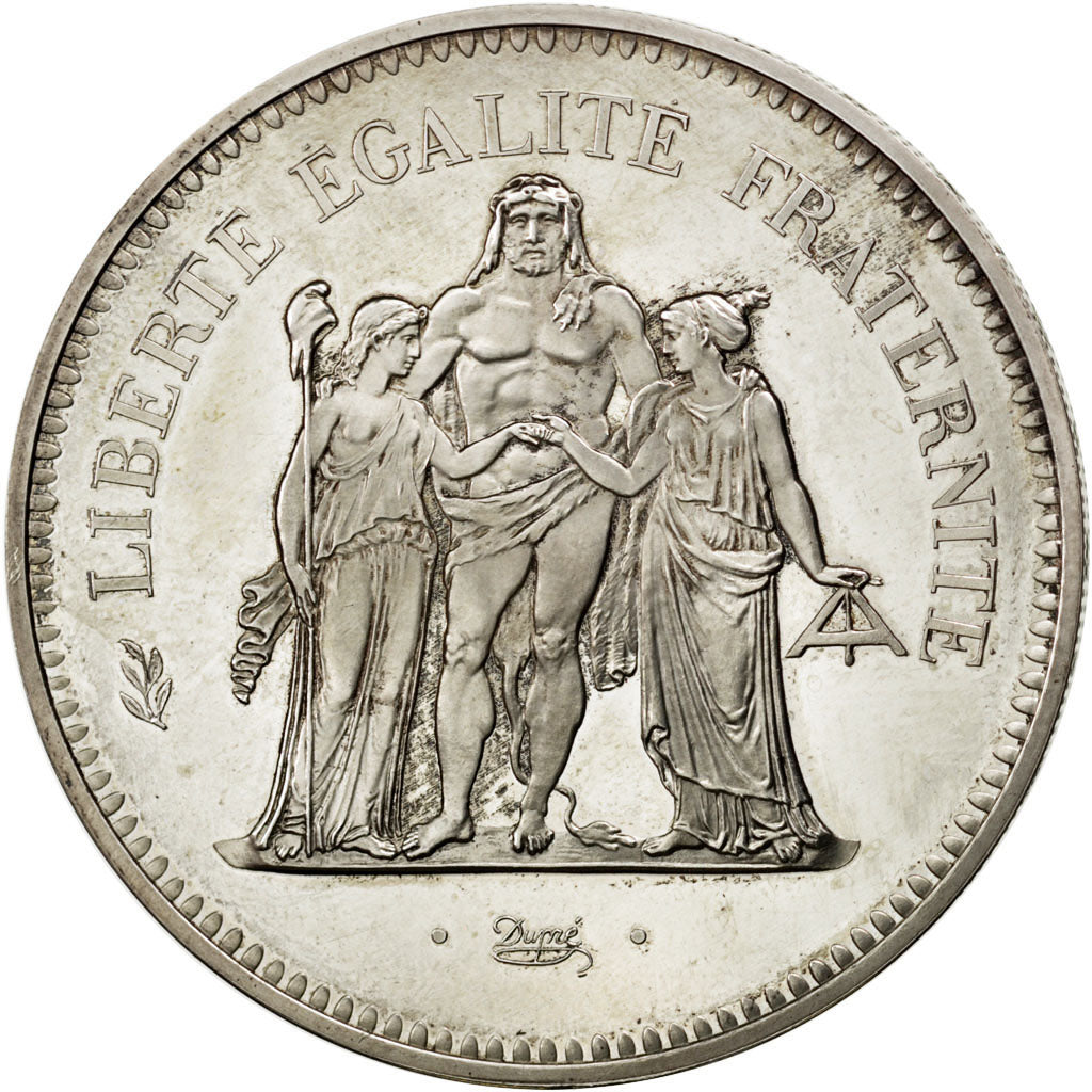 FRANCE, 50 Francs, 1976, KM #P563, AU(55-58), Silver, Gadoury #223.P1, 60.00