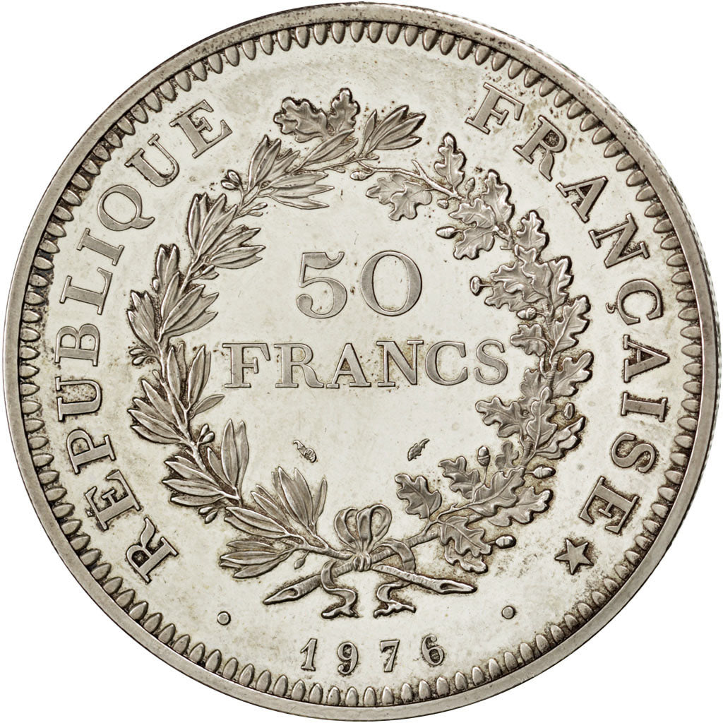 FRANCE, 50 Francs, 1976, KM #P563, AU(55-58), Silver, Gadoury #223.P1, 60.00