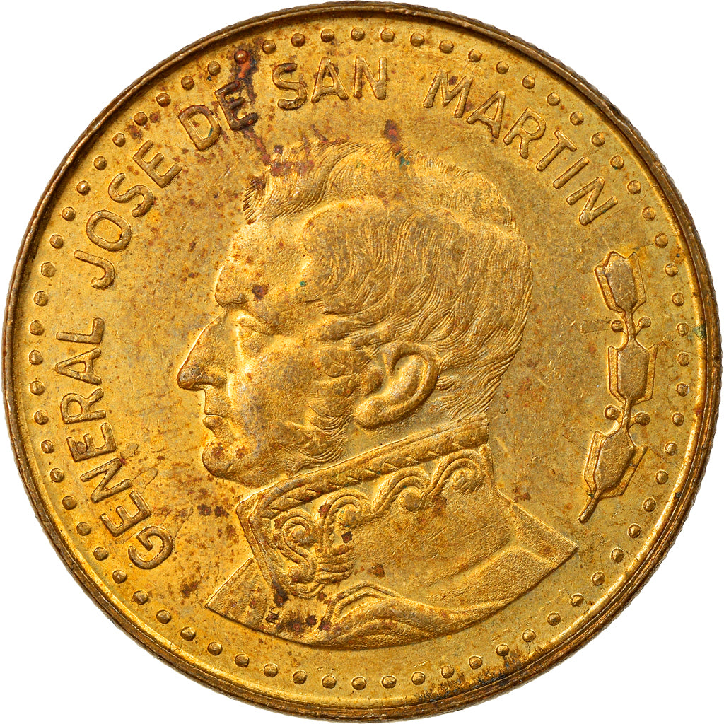 Moneda, Argentina, 50 Pesos, 1980, MBC, Aluminio - bronce, KM:83
