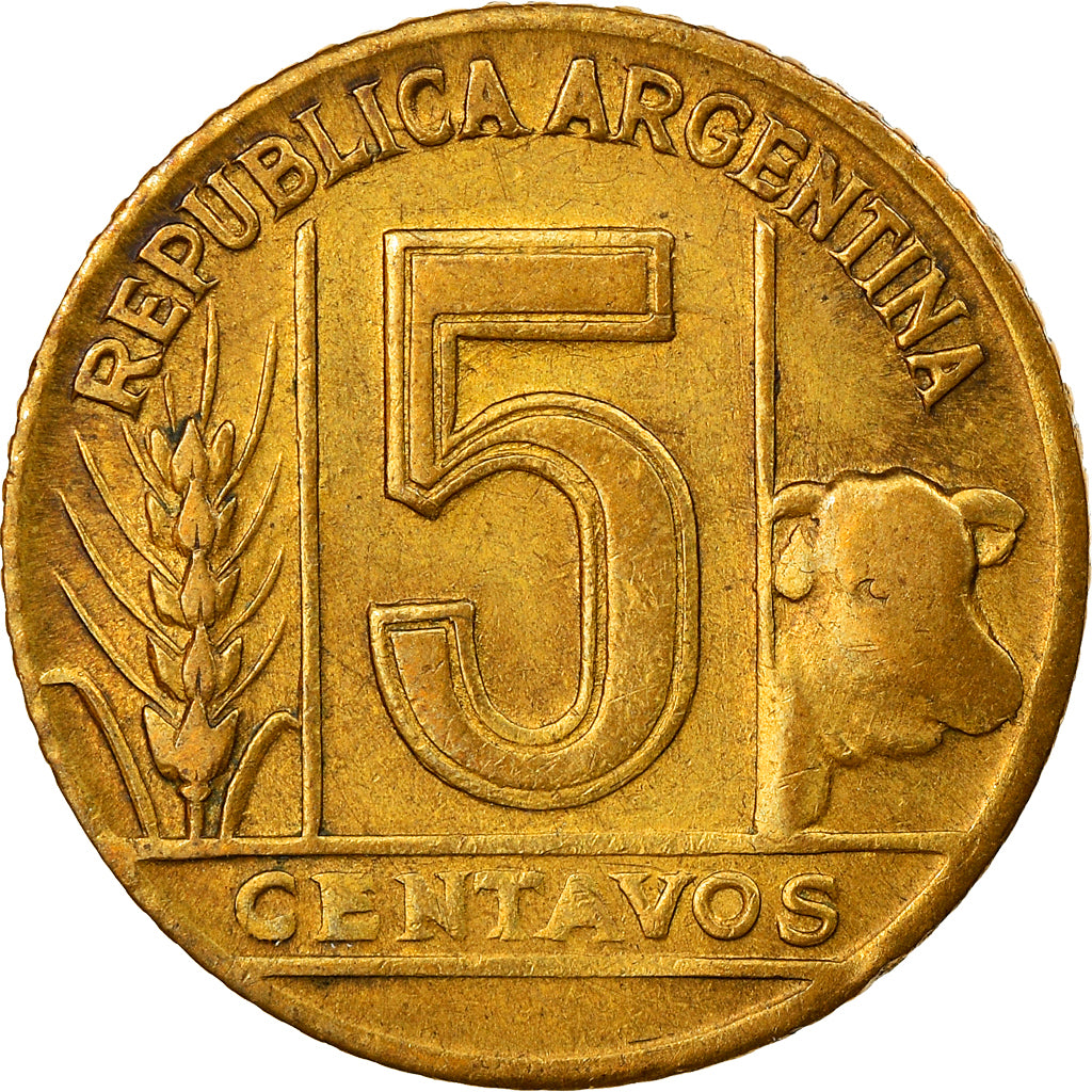 Coin, Argentina, 5 Centavos, 1946, EF(40-45), Aluminum-Bronze, KM:40