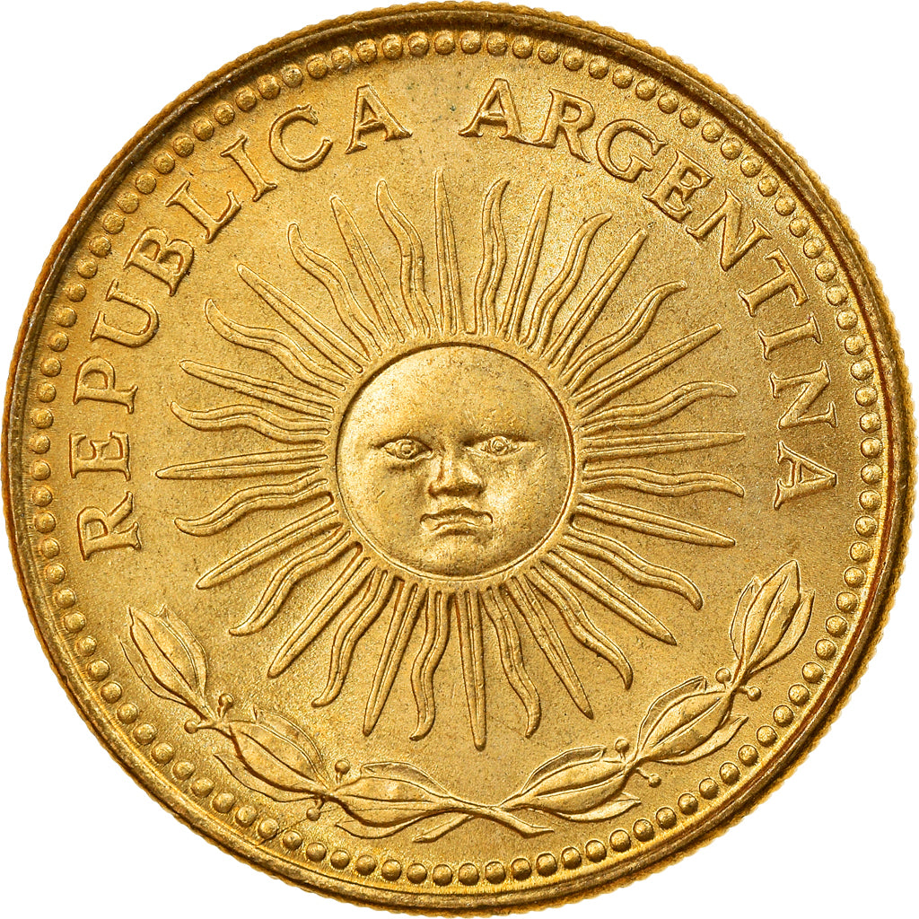 Coin, Argentina, Peso, 1975, EF(40-45), Aluminum-Bronze, KM:69