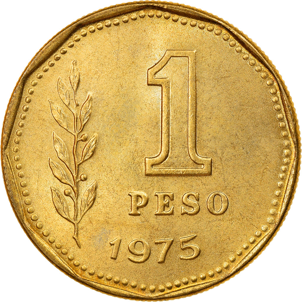 Coin, Argentina, Peso, 1975, EF(40-45), Aluminum-Bronze, KM:69