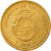 Moneda, Costa Rica, 100 Colones, 2000, MBC, Latón, KM:240