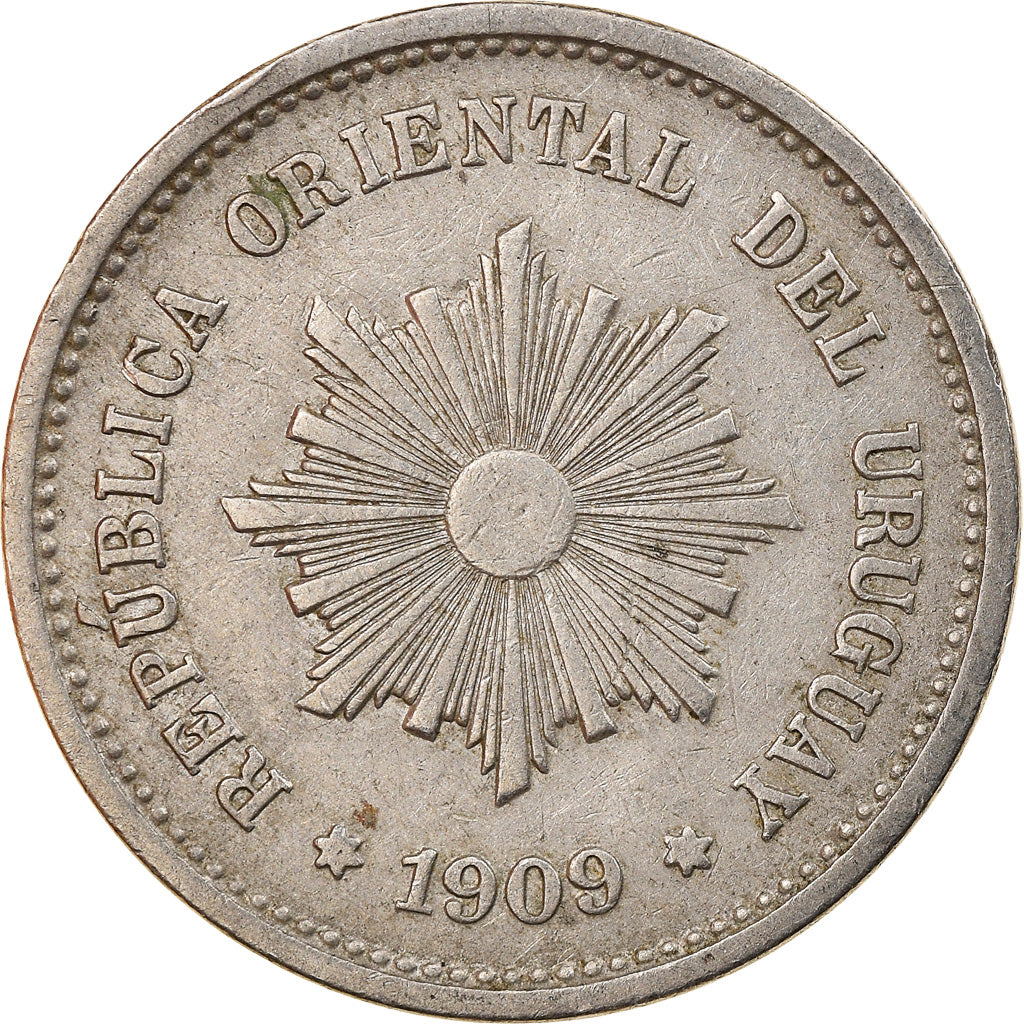 Coin, Uruguay, 5 Centesimos, 1909, Uruguay Mint, Paris, Berlin, Vienna