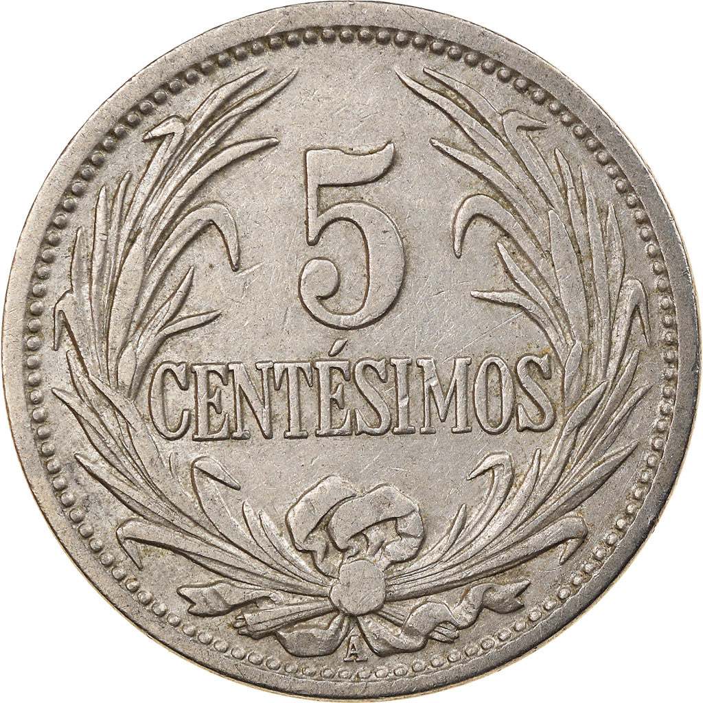 Coin, Uruguay, 5 Centesimos, 1909, Uruguay Mint, Paris, Berlin, Vienna