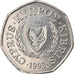 Coin, Cyprus, 50 Cents, 1993, EF(40-45), Copper-nickel, KM:66