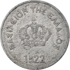 Coin, Greece, George II, 10 Lepta, 1922, EF(40-45), Aluminum, KM:66.1