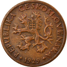 Coin, Czechoslovakia, 5 Haleru, 1929, EF(40-45), Bronze, KM:6