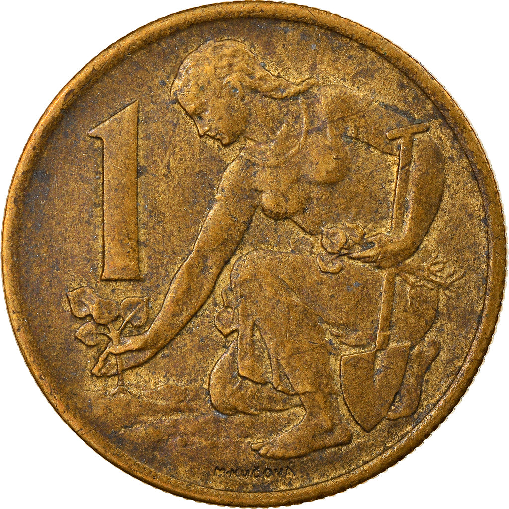 Coin, Czechoslovakia, Koruna, 1968, EF(40-45), Aluminum-Bronze, KM:50