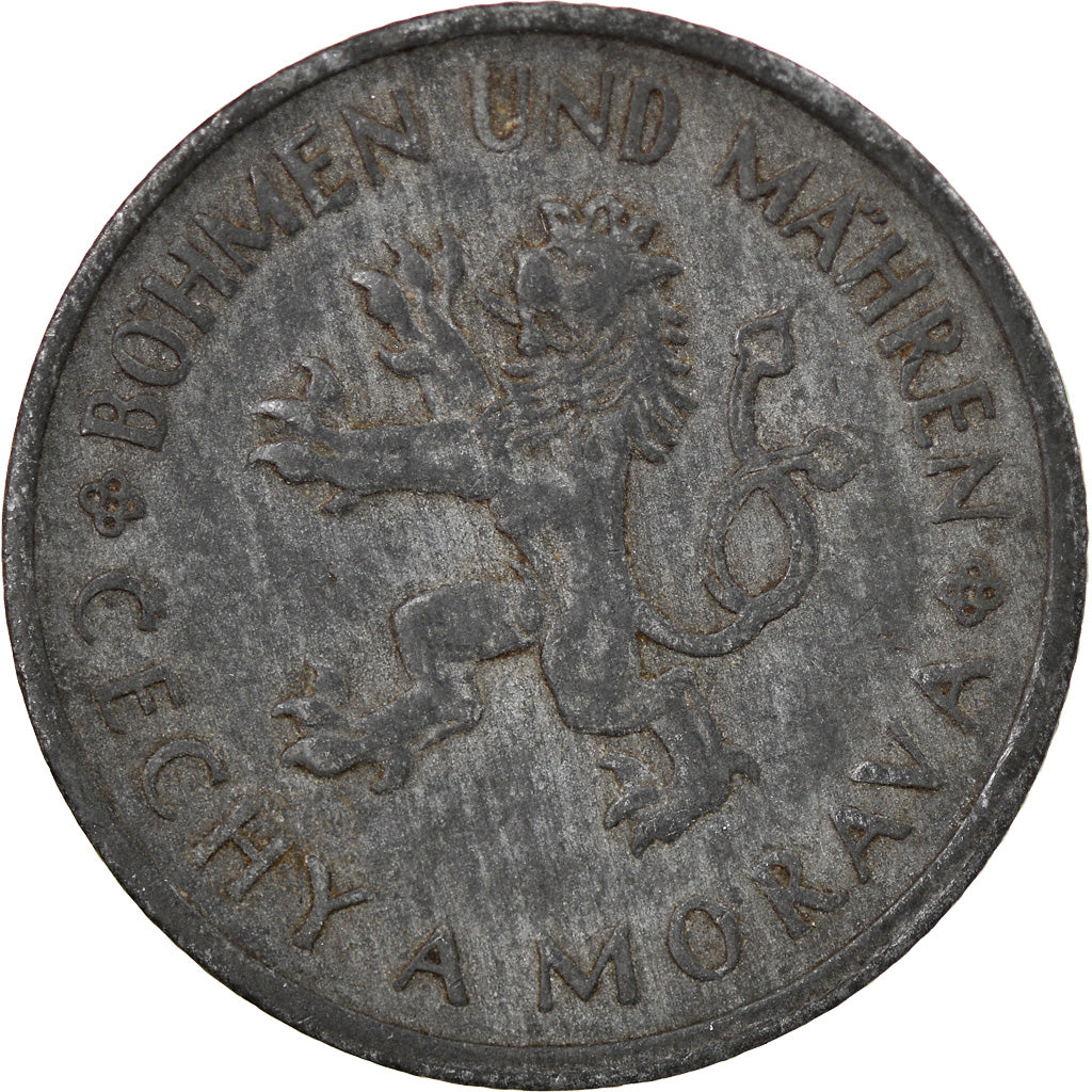 Monnaie, BOHEMIA & MORAVIA, Koruna, 1944, TTB, Zinc, KM:4