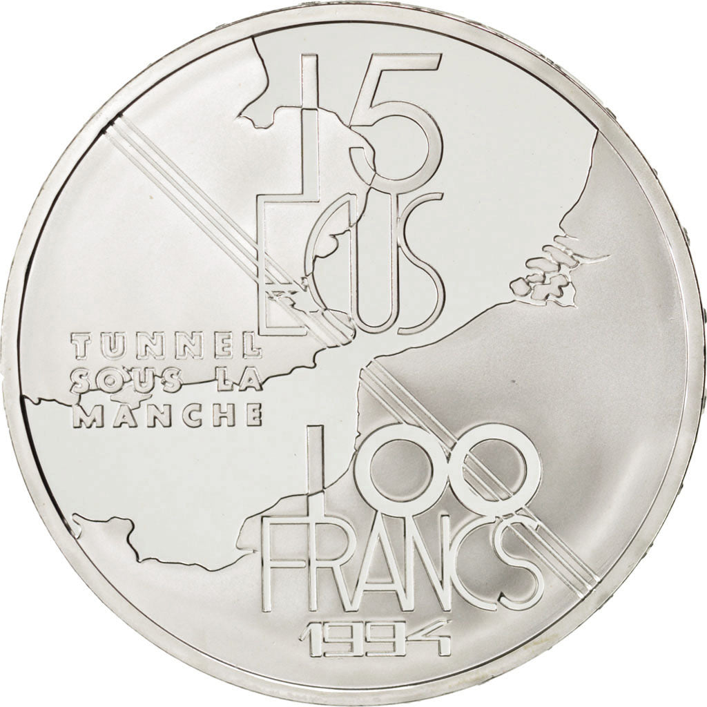FRANCE, 100 Francs-15 Ecus, 1994, KM #1060, MS(65-70), Silver, 22.20