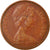 Moneda, Fiji, Elizabeth II, 2 Cents, 1969, MBC, Bronce, KM:28