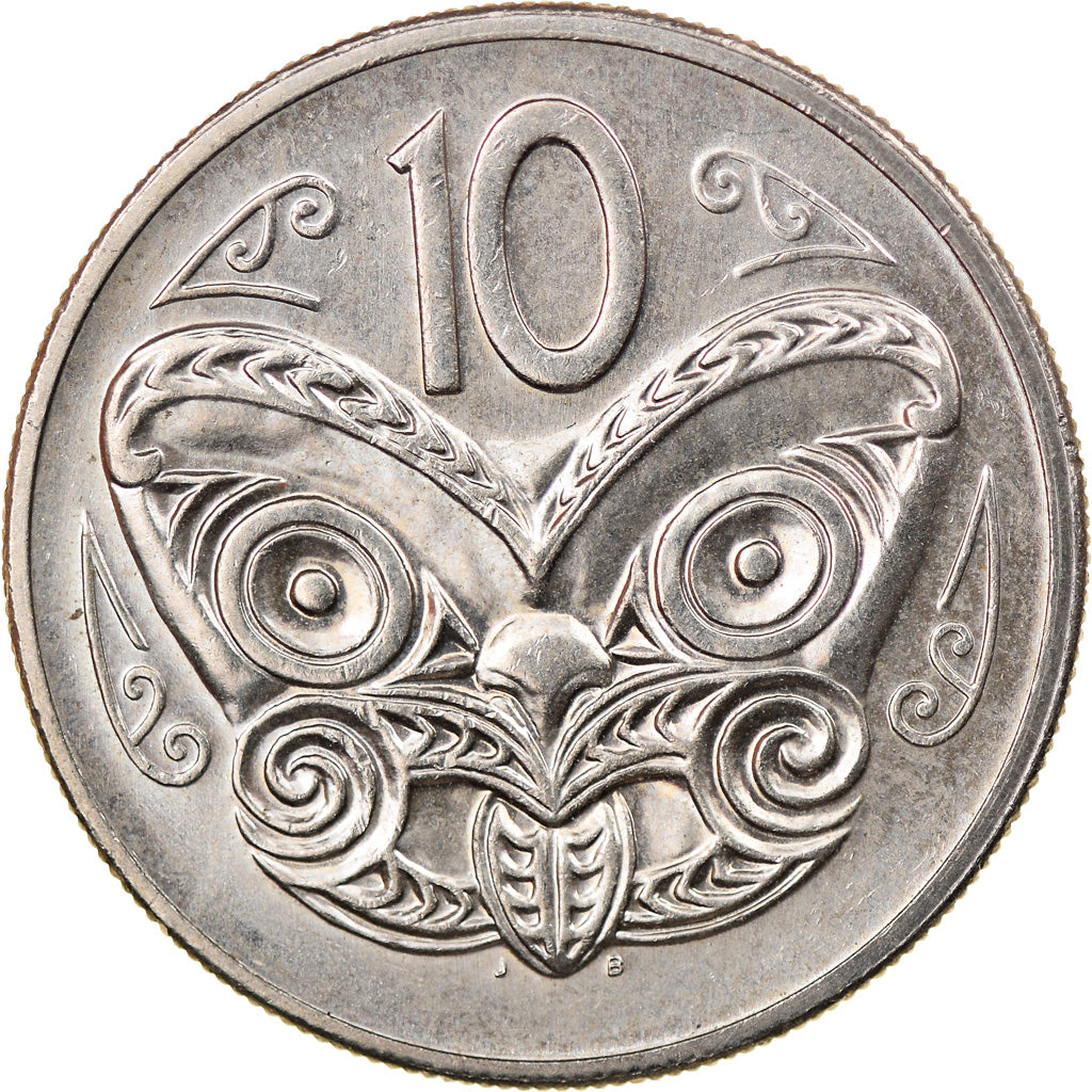 Moneta, Nowa Zelandia, Elizabeth II, 10 Cents, 1980, EF(40-45), Miedź-Nikiel