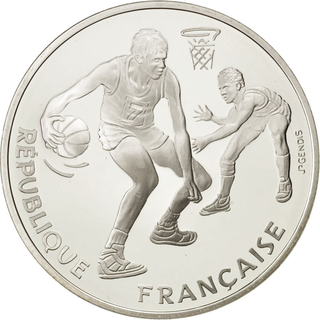 Vème République, 100 Francs Basketball, Le dribble, 1991, KM 991