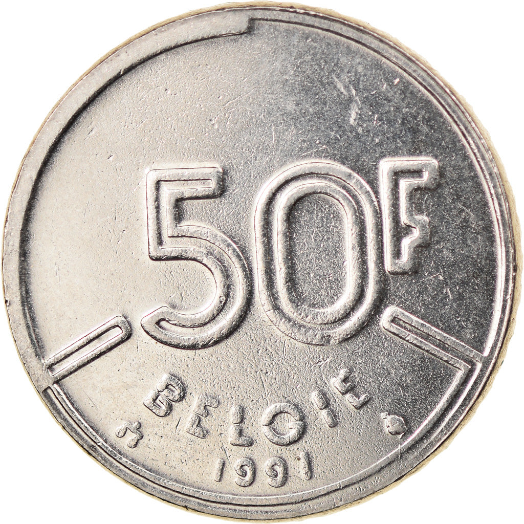 Coin, Belgium, Baudouin I, 50 Francs, 50 Frank, 1991, Brussels, Belgium