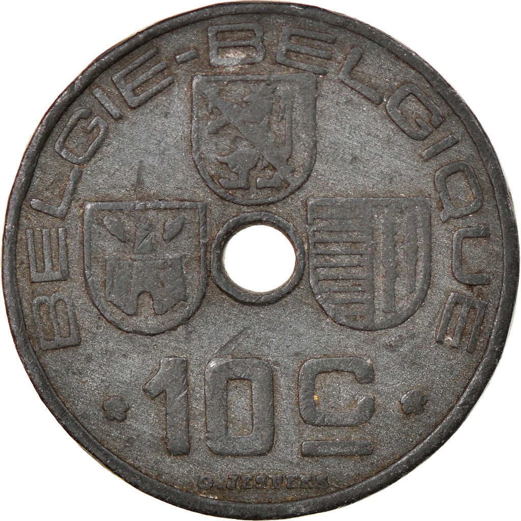 Coin, Belgium, 10 Centimes, 1941, EF(40-45), Zinc, KM:126