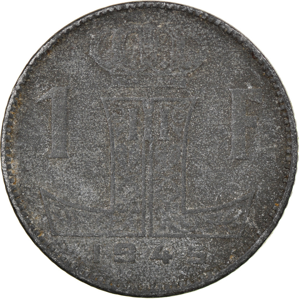 Münze, Belgien, Franc, 1945, S+, Zinc, KM:128