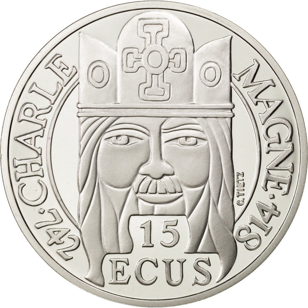 FRANCE, 100 Francs-15 Ecus, 1990, KM #989, MS(65-70), Silver, 22.20