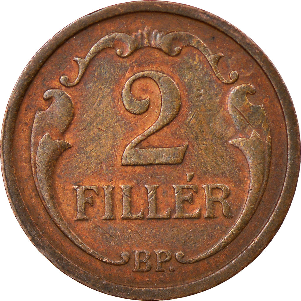 Münze, Ungarn, 2 Filler, 1927, Budapest, SS, Bronze, KM:506