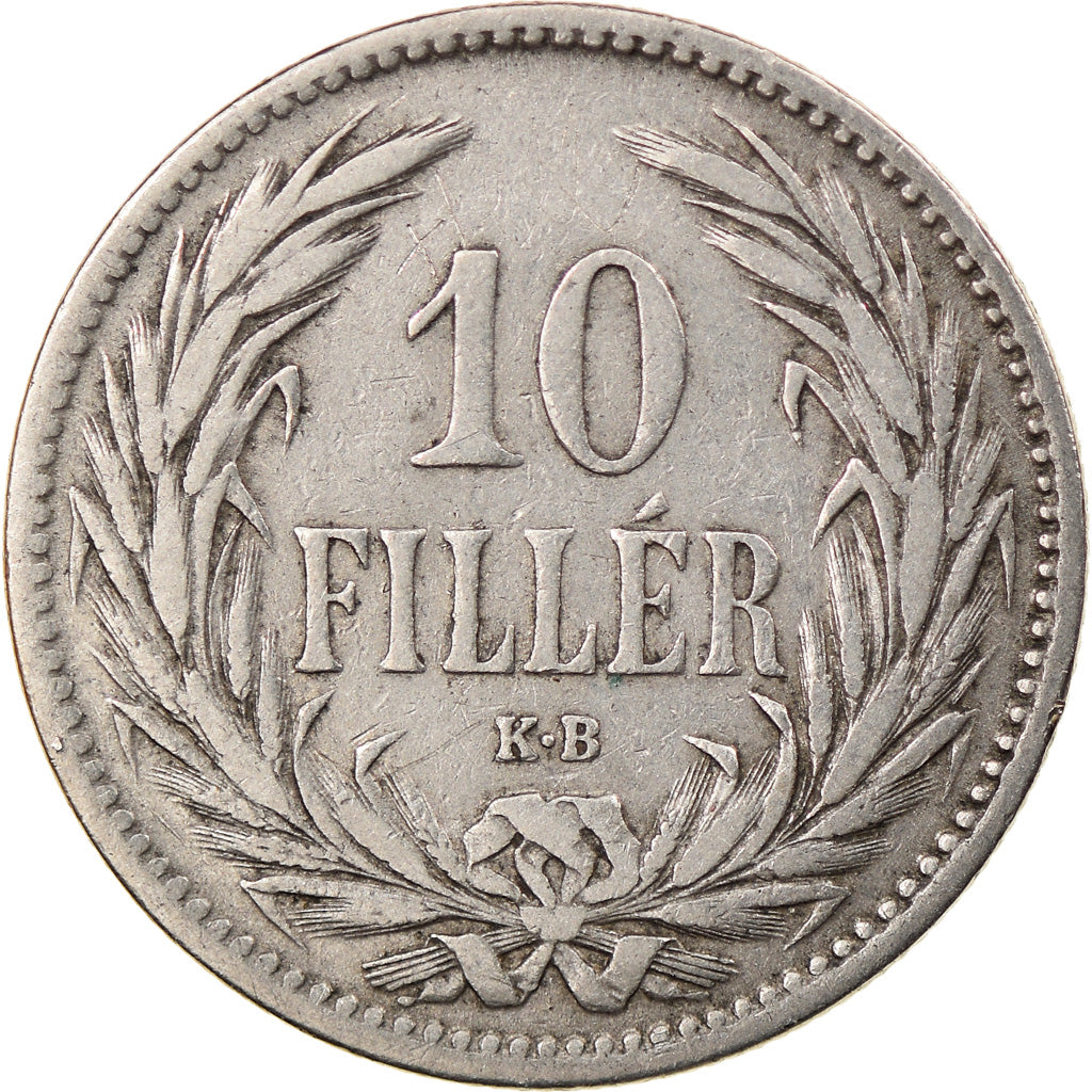 Monnaie, Hongrie, Franz Joseph I, 10 Filler, 1893, Kormoczbanya, TTB, Nickel