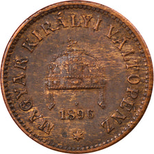 Monnaie, Hongrie, Franz Joseph I, 2 Filler, 1896, Kormoczbanya, TTB, Bronze