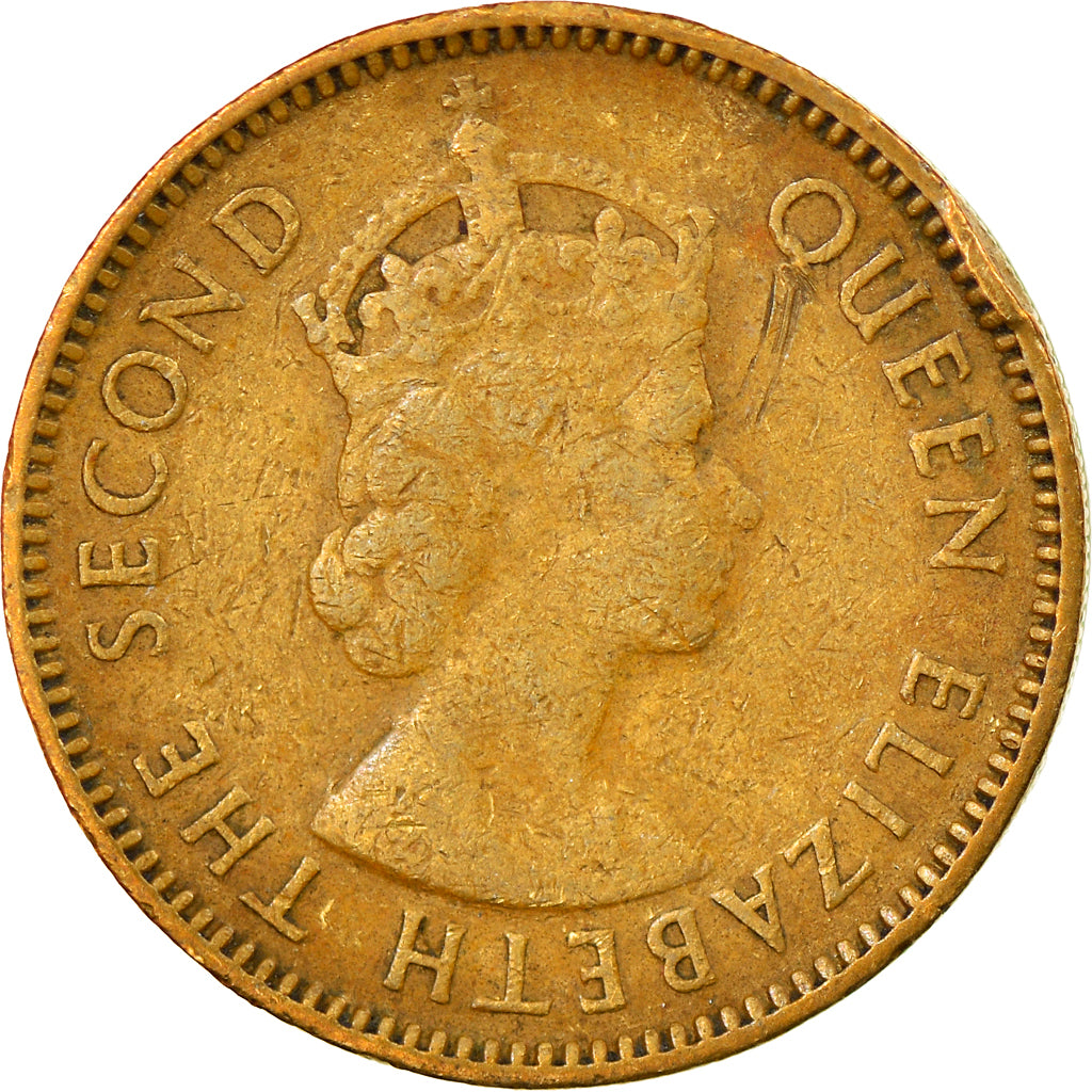 Moneta, Hong Kong, Elizabeth II, 10 Cents, 1958, BB, Nichel-ottone, KM:28.1