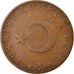 Coin, Turkey, 10 Kurus, 1958, EF(40-45), Bronze, KM:891.1
