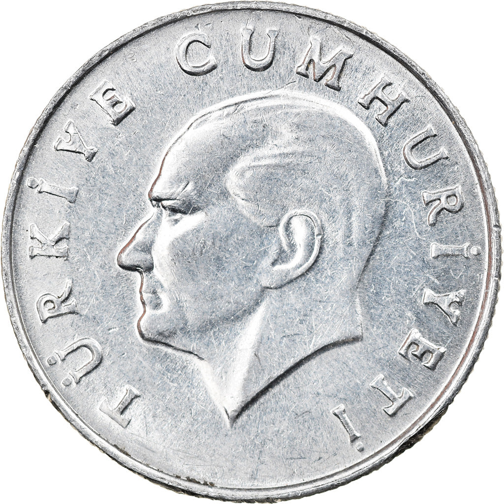 Coin, Turkey, 10 Lira, 1984, AU(55-58), Aluminum, KM:964