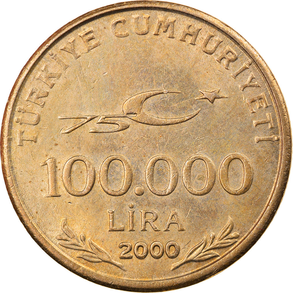 Coin, Turkey, 500 Lira, 2000, EF(40-45), Aluminum-Bronze, KM:989