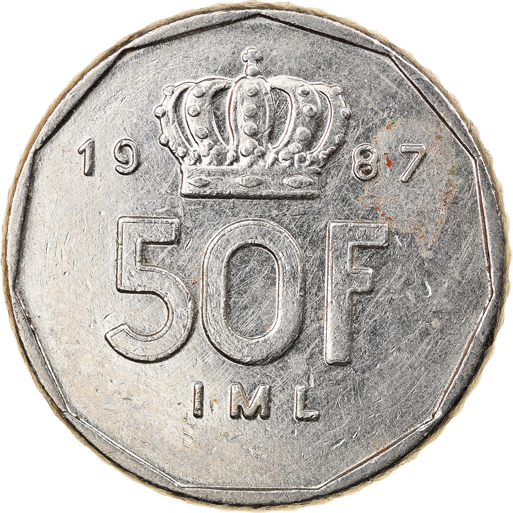 Munten, Luxemburg, Jean, 50 Francs, 1987, ZF, Nickel, KM:62