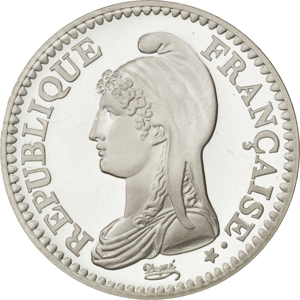 FRANCE, 1 Franc, 1992, KM #1005, MS(65-70), Silver, 15.55