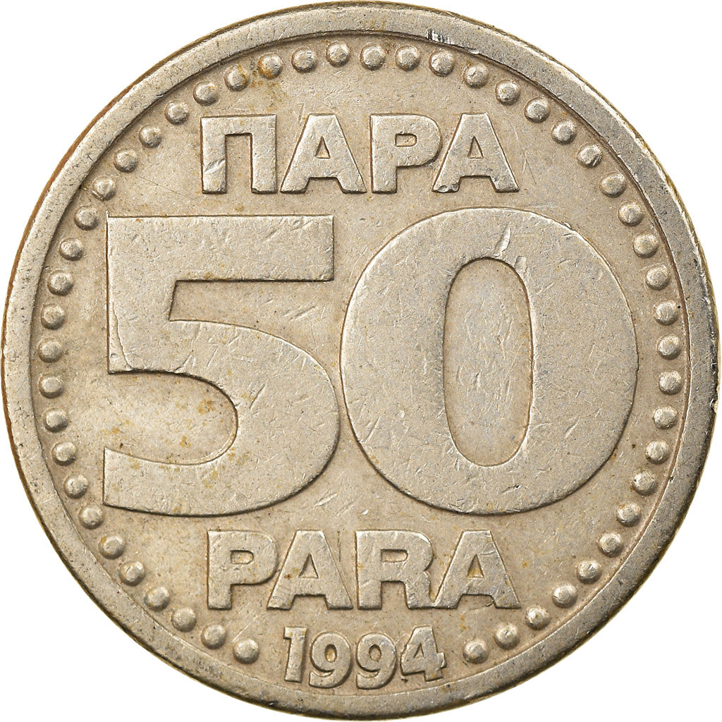 Coin, Yugoslavia, 50 Para, 1994, EF(40-45), Copper-Nickel-Zinc, KM:163