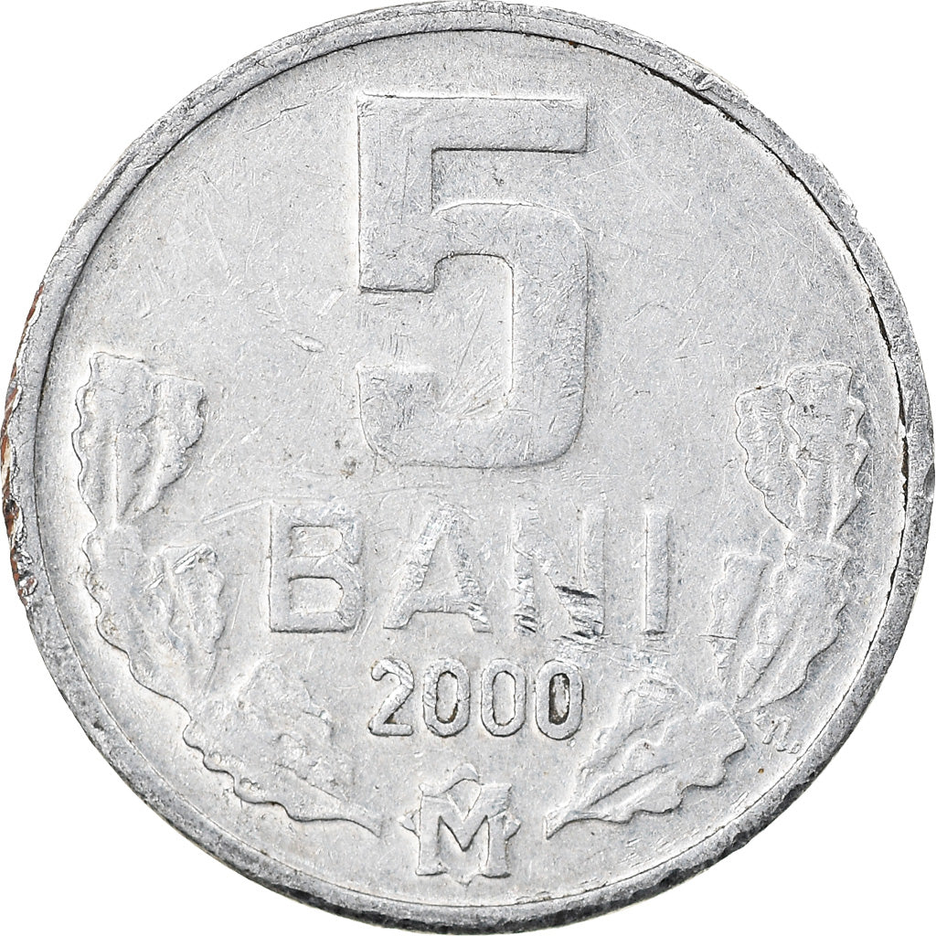 Moneta, Moldava, 5 Bani, 2000, BB, Alluminio, KM:2