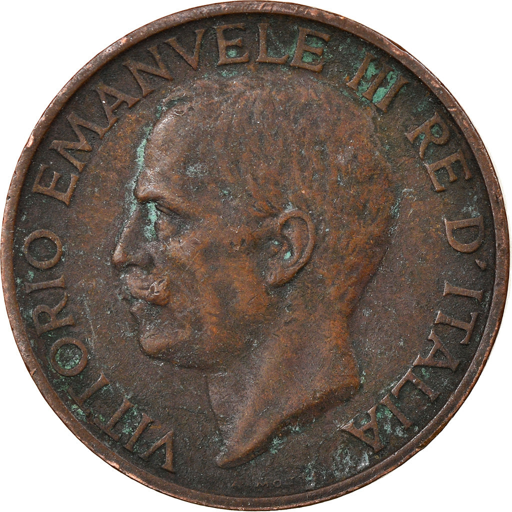 Coin, Italy, Vittorio Emanuele III, 10 Centesimi, 1924, Rome, VF(30-35), Bronze